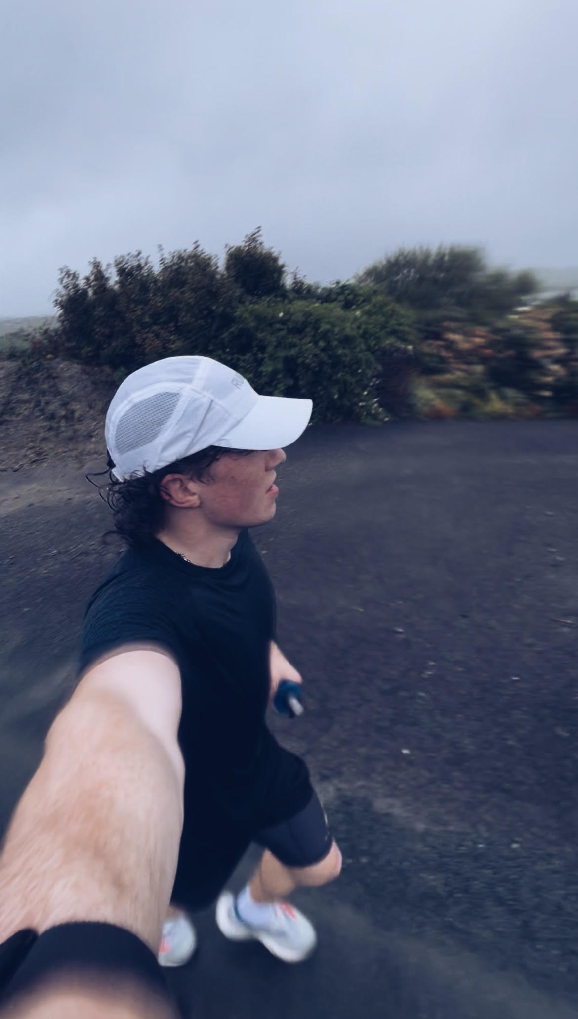 Keelan running outdoors