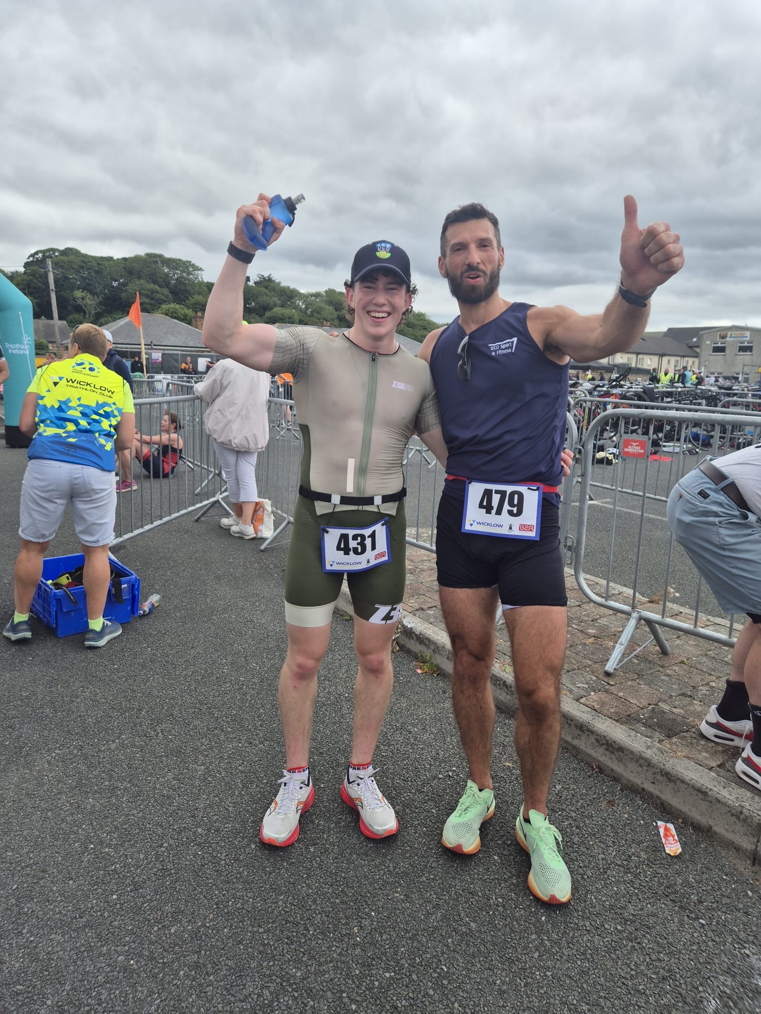 Keelan training for a triathlon